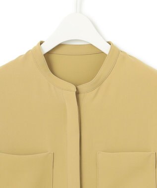 ICB L 【洗える】ライトダブルクロス クロップドシャツ クレイベージュ系