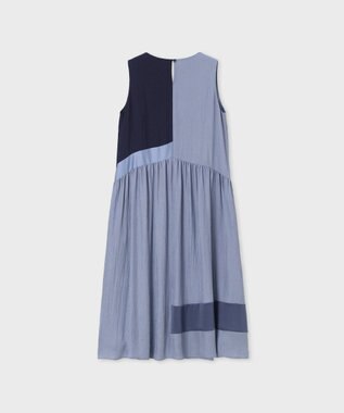 Paul Smith アセテート カラーブロック ドレス グレイッシュブルー