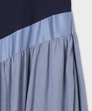 Paul Smith アセテート カラーブロック ドレス グレイッシュブルー