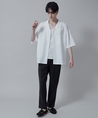 WEGO 【ユニセックス着用アイテム/手洗い可/SETUP可/ウエストゴム】リネンレーヨンイージーパンツ ダークグレー