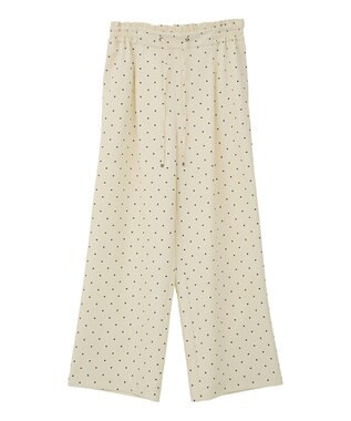 earth music&ecology リラックスドットパンツ Ivory