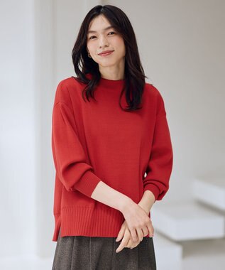 ANY 【5色展開】ハイネックデイリーニット レッド