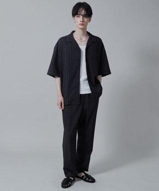 WEGO 【ユニセックス着用アイテム/手洗い可/SETUP可/ウエストゴム】リネンレーヨンイージーパンツ ダークグレー