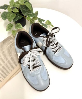 WEGO ダブルシューレースローカットスニーカー サックス