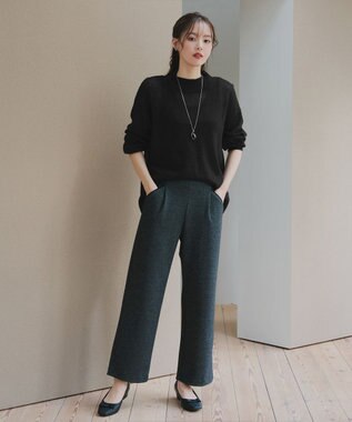 Tiaclasse 【洗える】シアープルオーバーニット ブラック