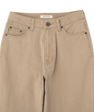 AMERICAN HOLIC ルーズストレートカラーデニムパンツ Beige