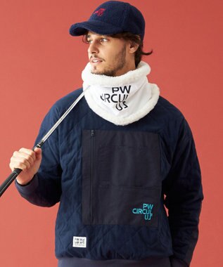 PW CIRCULUS 【手洗い可/裏起毛/2WAY】【UNISEX】リバーシブル ネックウォーマー ホワイト系