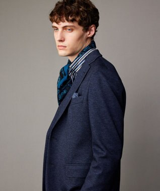 JOSEPH ABBOUD 【ストレッチ/多機能レジャージャケット】ツィーディージャージー ジャケット ネイビー系