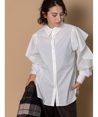 Te chichi 【泉 里香さん着用・Oggi.jp10/23掲載】ラッフルスリーブシャツ