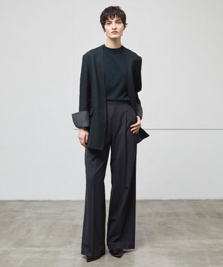 BEIGE， 【洗える】LAVAL / ワイドタックパンツ C.Gray