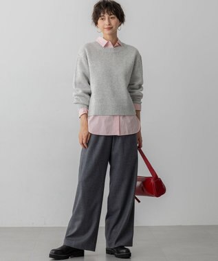 23区 【見上愛さん着用/生活防水】リブニット ブーツ ブラック系