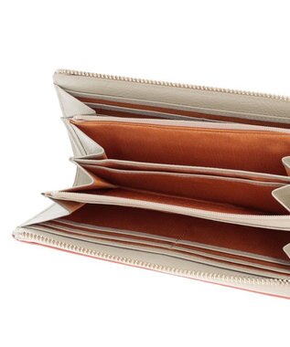 LANVIN en Bleu リム Lファスナー長財布 オフホワイト