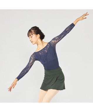 Chacott ショートスパッツ付スカート ボトルグリーン