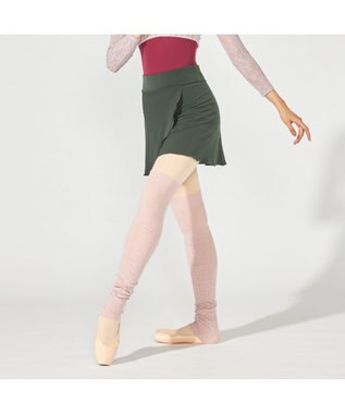 Chacott ショートスパッツ付スカート ボトルグリーン