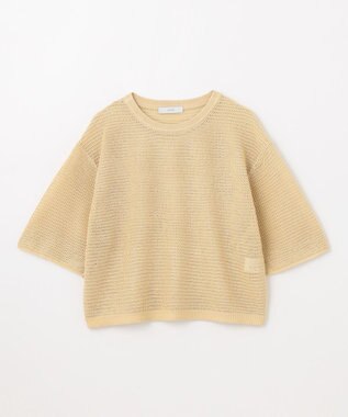 ANY 【洗濯機可/アンチピリング】アイレットメッシュニット ベージュ