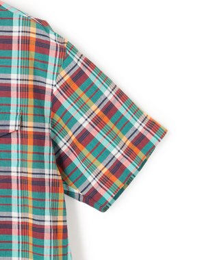 J.PRESS MEN 【J.PRESS ORIGINALS】Indian Madras Regular half Sleeve Shirt / Baggy-Fit グリーン系3