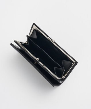 russet がま口折財布(SO-446) Black