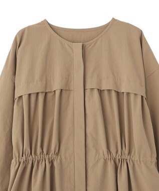 Green Parks ギャザードロストワンピース Beige