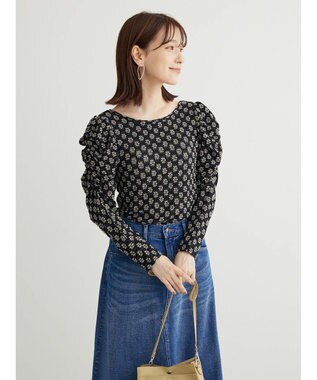 Green Parks ・Ｐｅｔｉｔ　Ｆｌｅｕｒ　フラワーレースプルオーバー White×Black