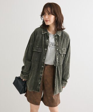 Green Parks キレイ目ロゴ長袖Ｔシャツ Gray