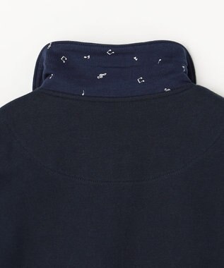 組曲 KIDS 【110-140㎝】ラウンドカラージップアップパーカー ネイビー