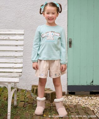 ANY KIDS 【any FAM×サンリオキャラクターズ】ミラクルスパンコール長袖Tシャツ ミント×シナモロール