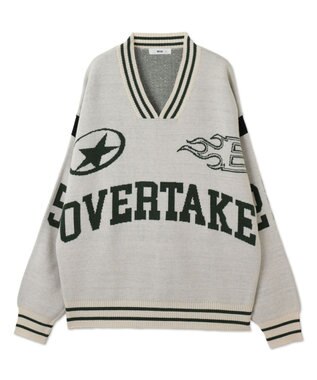 WEGO 【ユニセックス着用ITEM】ラインリブゲームロゴプルオーバー ホワイト