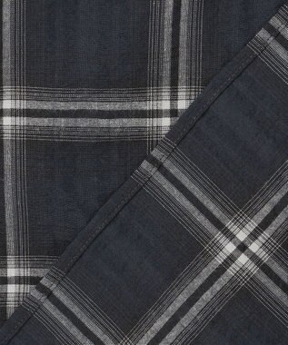 ANY SIS 【洗える】サッカーチェック ブラウス ネイビー