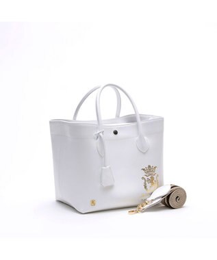 A.D.M.J. 【撥水】リバティソフト25ｃｍ中仕切 トート ホワイト