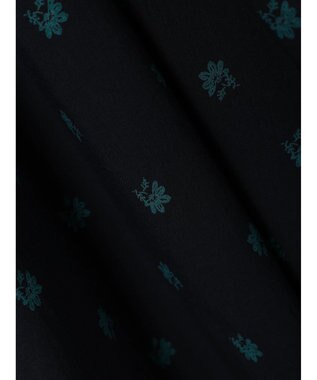 CRAFT STANDARD BOUTIQUE インド綿混キルト切替花柄ワンピース Navy