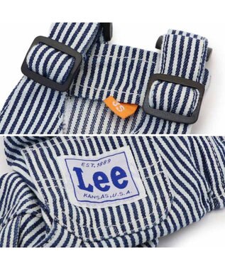 PET PARADISE Lee ヒッコリー オーバーオール 中型犬 大型犬 ネイビー×ホワイト