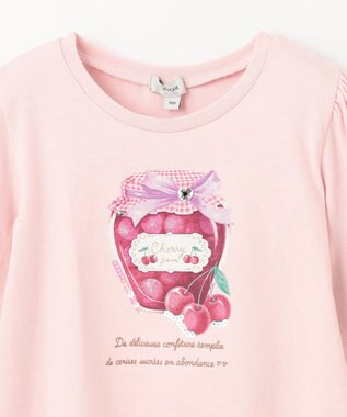 ANY KIDS 【チェリーベリーシリーズ】フルーツジャム 長袖 Tシャツ ピンク×チェリージャム