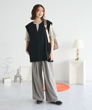 Green Parks ・ＳＵＧＡＲ　ＳＰＯＯＮ　カーブタックパンツⅡ Gray Beige