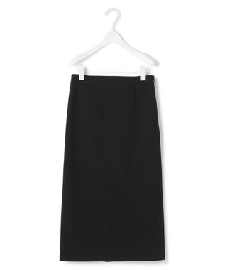 ICB 【洗える】コットンコンプレッシャー ナロースカート ブラック系