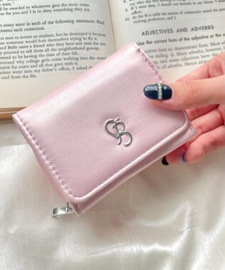 WEGO イニシャルパーツミニウォレット ライトピンク