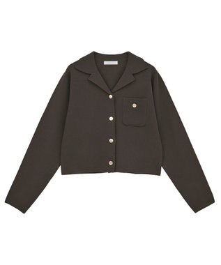 Green Parks ・ｓｗｉｎｇ　ｂｙ　ニット開襟カーディガン Brown