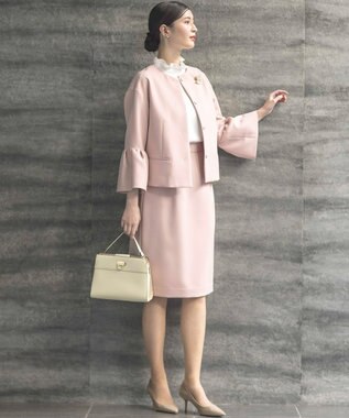 組曲 S 【KUMIKYOKU NAVY】コンフォータブルドレープ コクーンスカート ピンク系