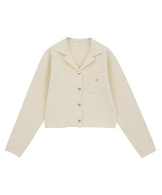 Green Parks ・ｓｗｉｎｇ　ｂｙ　ニット開襟カーディガン Ivory