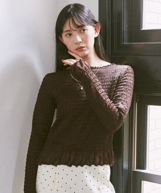 earth music&ecology シャーリングメロープルオーバー Brown