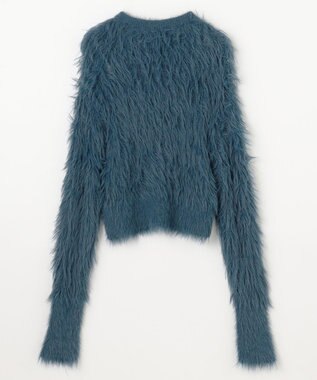 NAVE 【ReNAVE・洗える】メルティーシャギーニット プルオーバー ブルー系