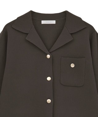 Green Parks ・ｓｗｉｎｇ　ｂｙ　ニット開襟カーディガン Brown