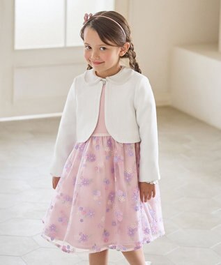 ANY KIDS 花柄刺繍ワンピース