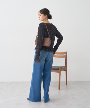 earth music&ecology シャーリングメロープルオーバー Dot Black