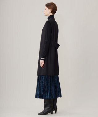 ICB 【洗える】ウール2WAYストレッチ ジレ ブラック系