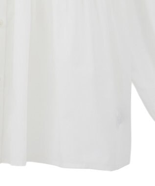 earth music&ecology 【コットン混】レース襟フレアヘムブラウス Off White