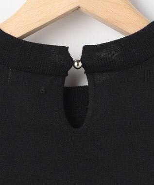 組曲 【先行予約】シアー ニット５分袖 プルオーバー ブラック系