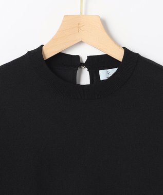 組曲 【先行予約】シアー ニット５分袖 プルオーバー ブラック系