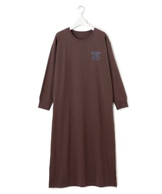 J.PRESS YORK STREET 【WOMEN】カフェロゴプリント ワンピース ダークブラウン系