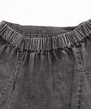 WEGO 【ウエストゴム】イレヘムデニムミニスカート デニムブラックソノタ