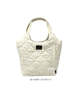 ROOTOTE 3674【仕切り+自立+撥水】LT.ラウンド.パルーティ.キルト-D 02：アイボリー